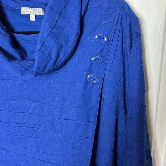 HABITAT. Linen blend,Faux wrap top,tunic,Pullover,cowl neck,loose,PTP 22”   NWT - Picture 6 of 15